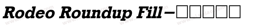 Rodeo Roundup Fill字体转换
